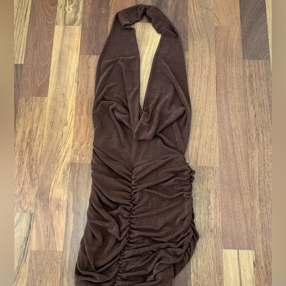 Brown Halter Dress